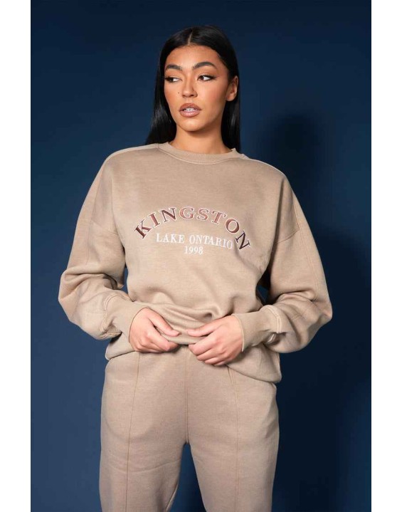 Kingston Slogan Sweatshirt Ash