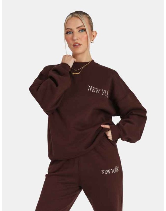 New York 90S Joggers Chocolate