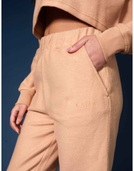 Kaiia Fluffy 90S Joggers Camel