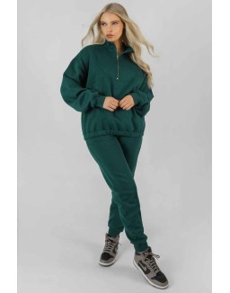 Seam Front 90S Joggers Forest Green