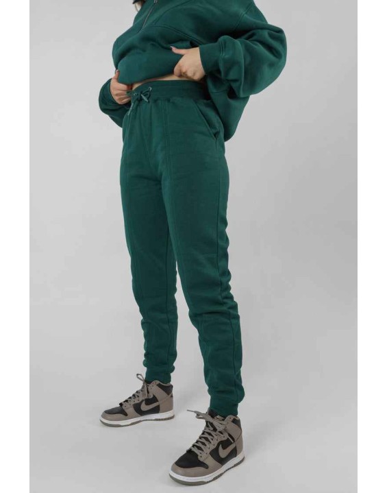 Seam Front 90S Joggers Forest Green