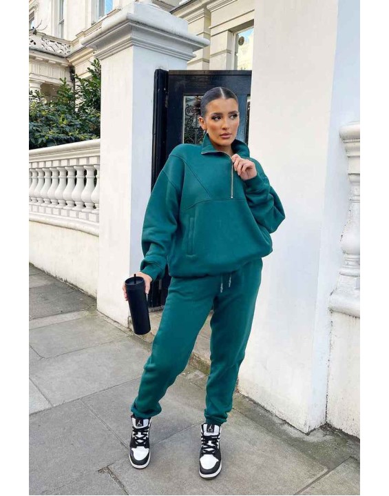 Seam Front 90S Joggers Forest Green