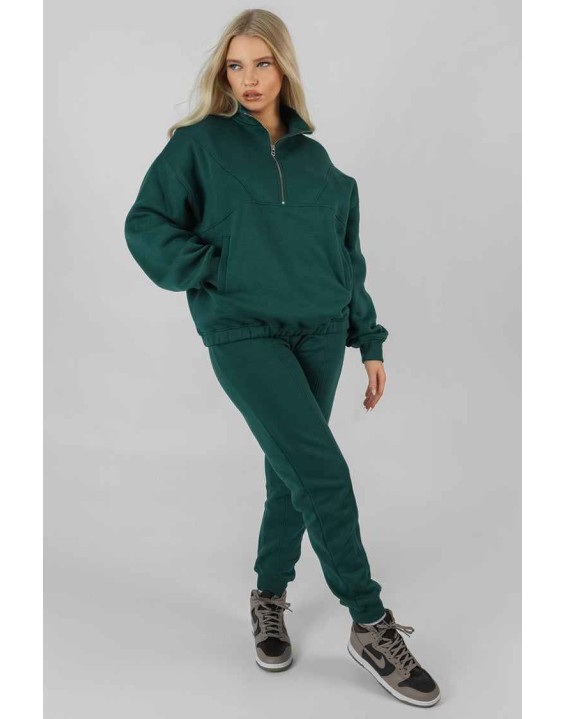 Seam Front 90S Joggers Forest Green