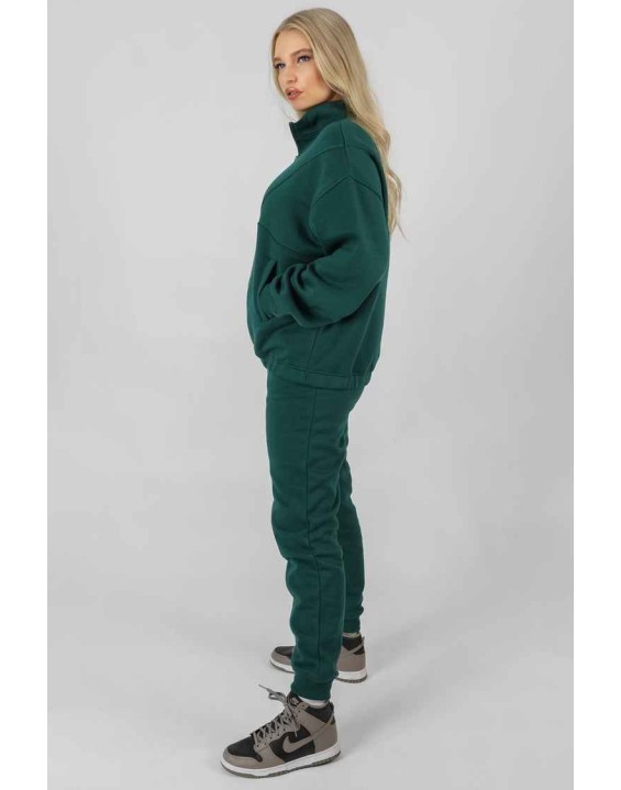 Seam Front 90S Joggers Forest Green