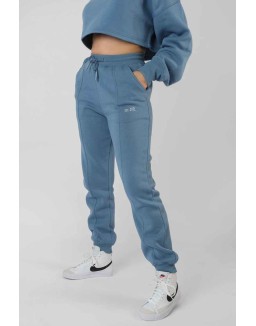 Be Your Own Muse Wave Print Joggers Blue