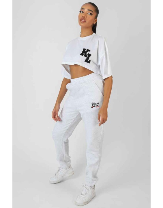 Varsity Super Cropped T-Shirt White