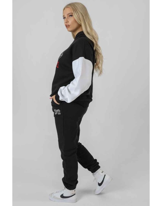 Varsity Seam Front 90'S Joggers Black