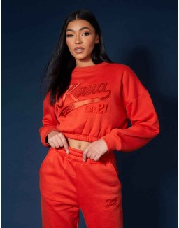 Varsity Tonal Sweatshirt Flame Red