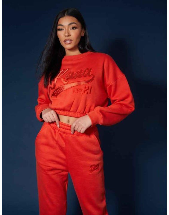 Varsity Tonal Sweatshirt Flame Red