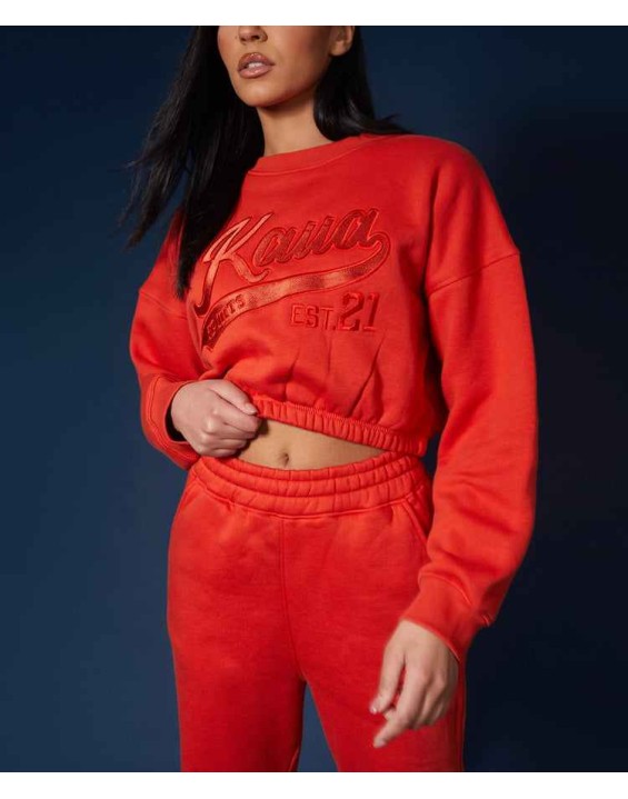 Varsity Tonal Sweatshirt Flame Red