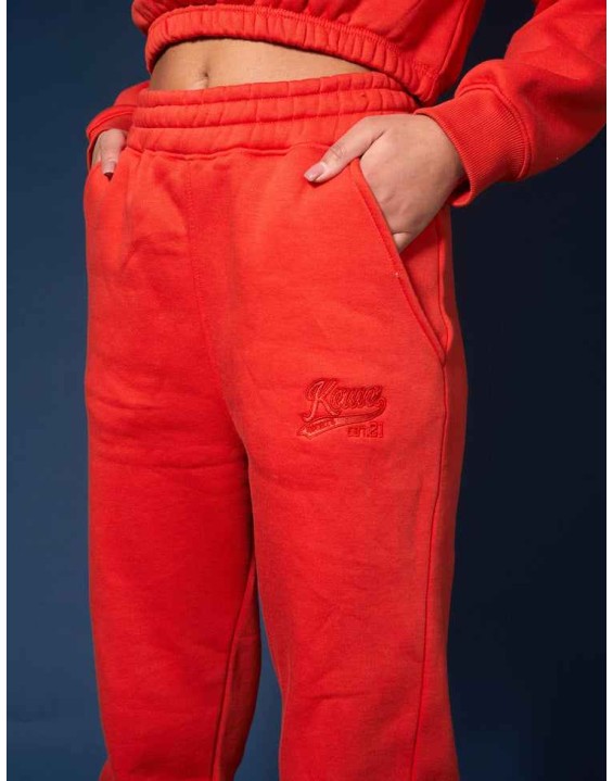 Varsity Tonal 90'S Joggers Flame Red