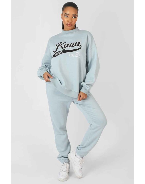 Varsity 90'S Joggers Ice Blue