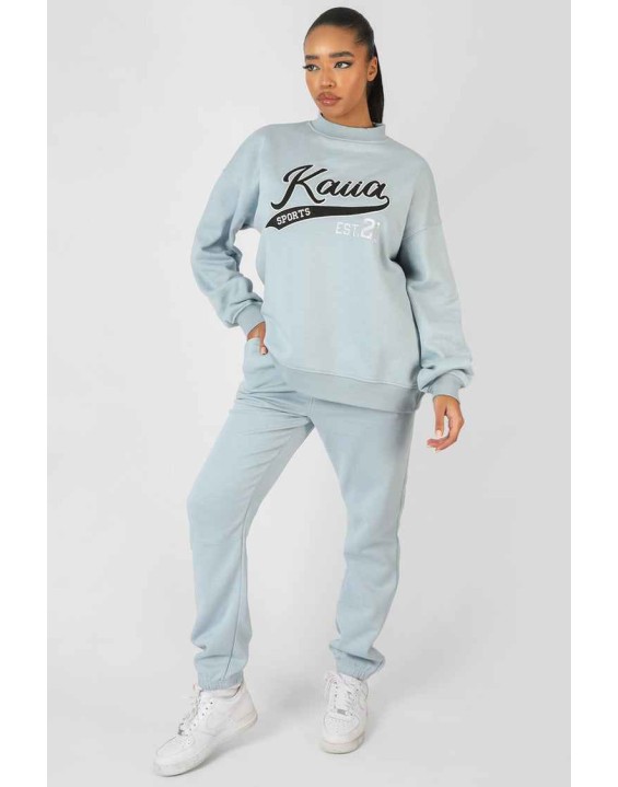 Varsity 90'S Joggers Ice Blue