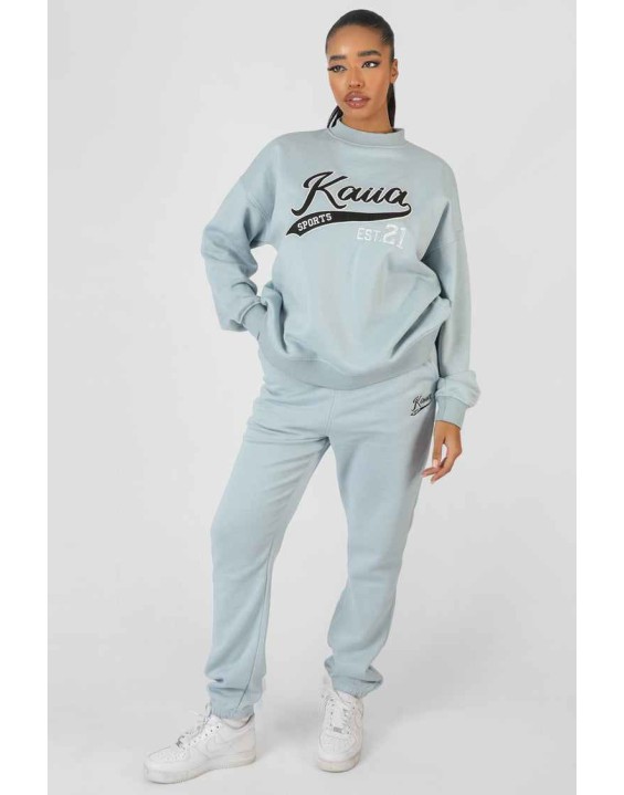 Varsity 90'S Joggers Ice Blue