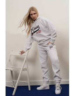 Varsity Seam Front 90'S Joggers Oatmeal Marl
