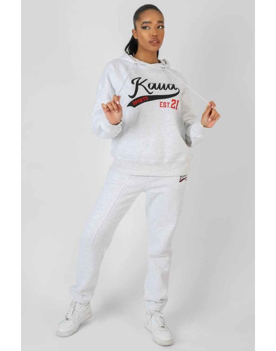 Varsity Seam Front 90'S Joggers Oatmeal Marl