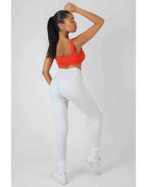 Varsity Embroidery Crop Top Flame Red