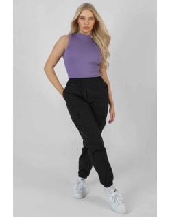 High Neck Rib Bodysuit Violet