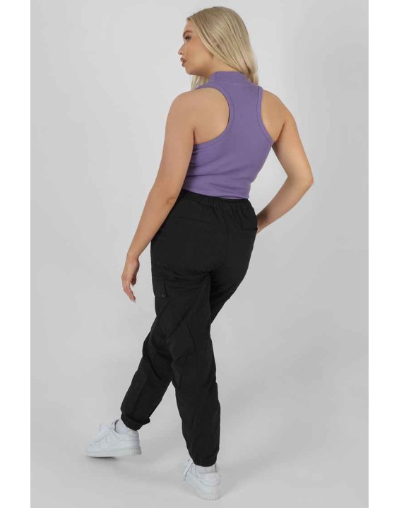 High Neck Rib Bodysuit Violet