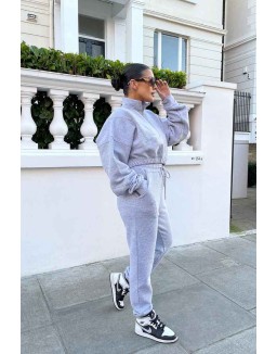 Oversized Rib 90'S Joggers Grey Marl