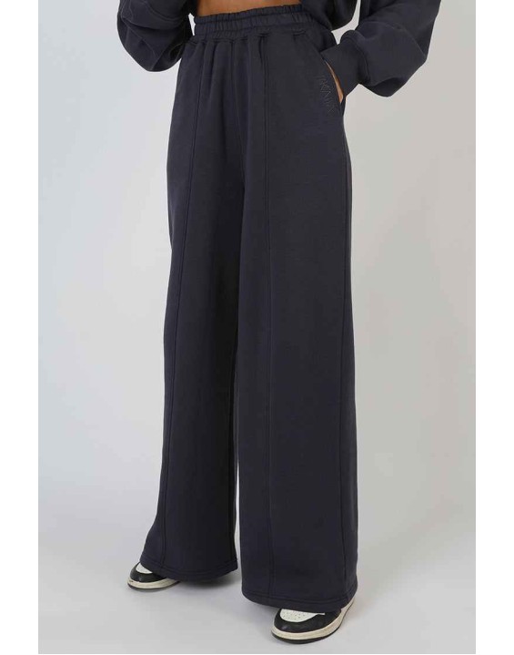 Super Wide Leg Joggers Ink Blue