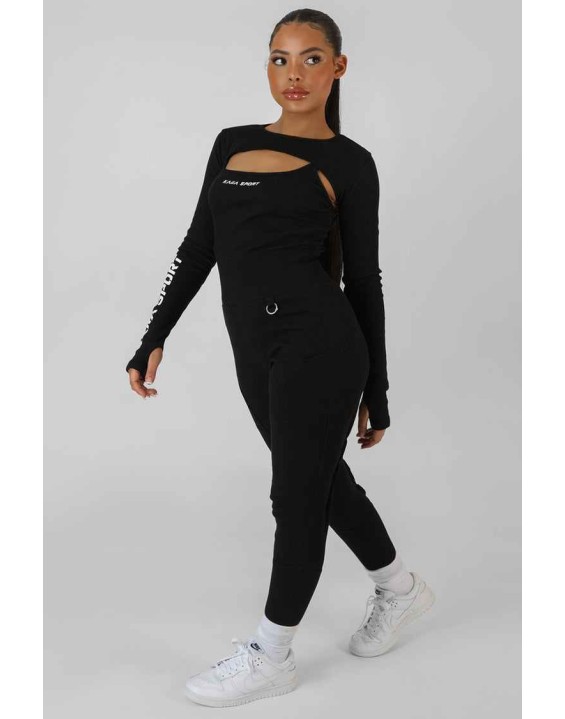 Extreme Kaiia Sport Crop Top Black