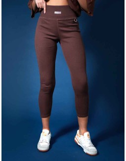 Ribbed Kaiia Sport Leggings Chocolate
