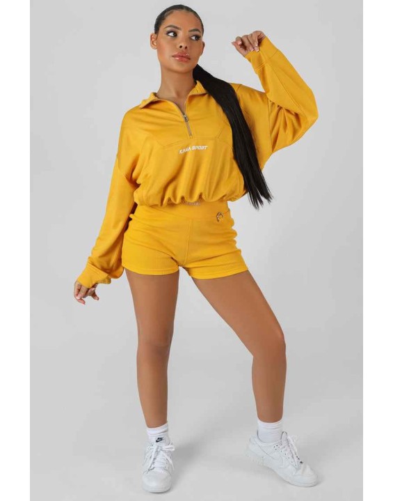 Half Zip Pullover Gathered Kaiia Sport Crop Top Mango