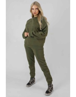 Seam Front 90S Joggers Khaki