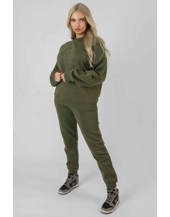 Seam Front 90S Joggers Khaki