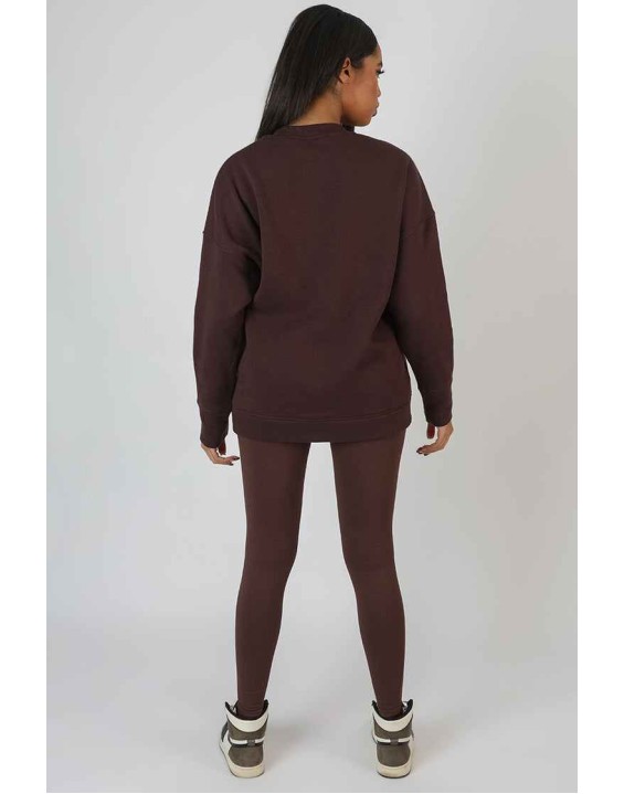 Ny Oversized Sweatshirt Chocolate