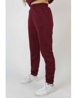 Embroidered Pocket 90'S Joggers Berry