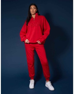 Seam Front 90S Joggers Red