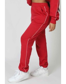 90'S Piping Detail Jogger Red