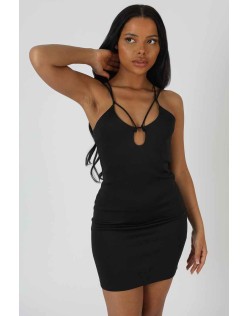 Strappy Mini Dress Black