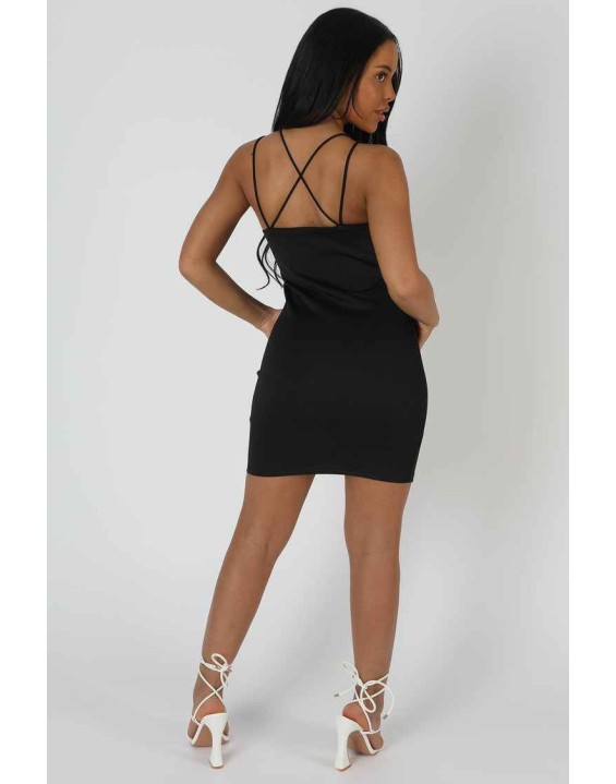 Strappy Mini Dress Black