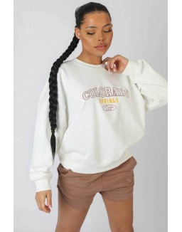 Colorado Springs Oversized Sweatshirt Ecru