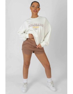 Colorado Springs Oversized Sweatshirt Ecru