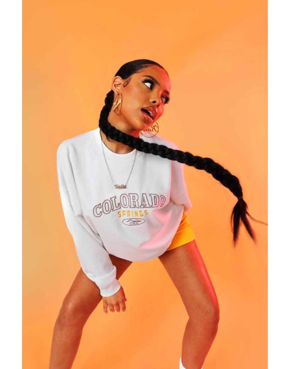 Colorado Springs Oversized Sweatshirt Ecru