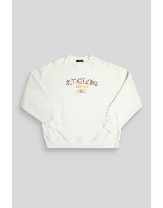 Colorado Springs Oversized Sweatshirt Ecru