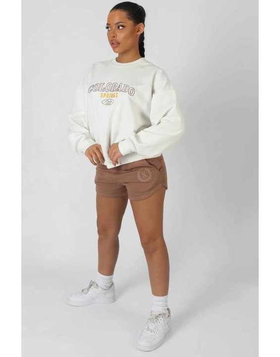 Colorado Springs Oversized Sweatshirt Ecru