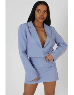 Cropped Blazer Bluebell