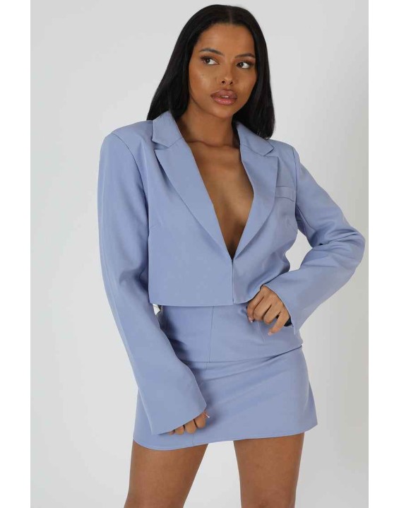 Cropped Blazer Bluebell
