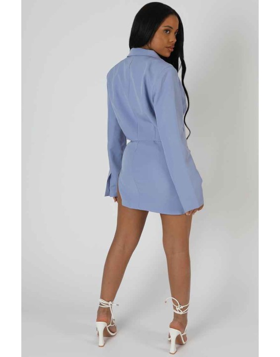 Cropped Blazer Bluebell