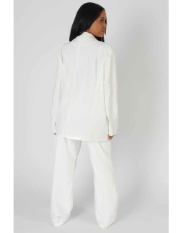 Oversized Dad Blazer White