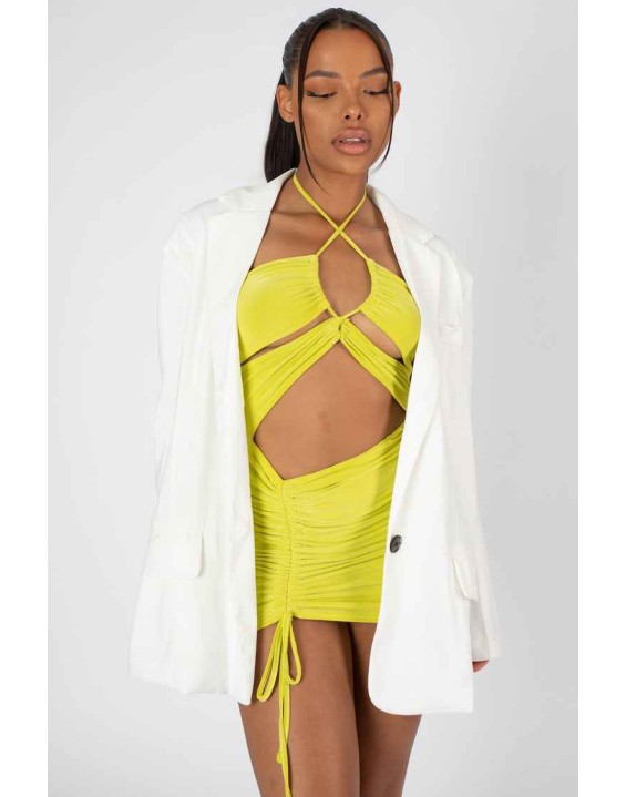 Oversized Dad Blazer White