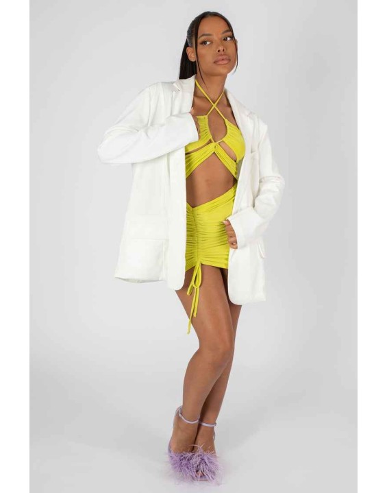 Oversized Dad Blazer White