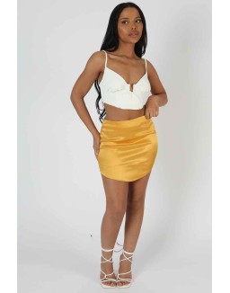 Curved Hem Skirt Mango