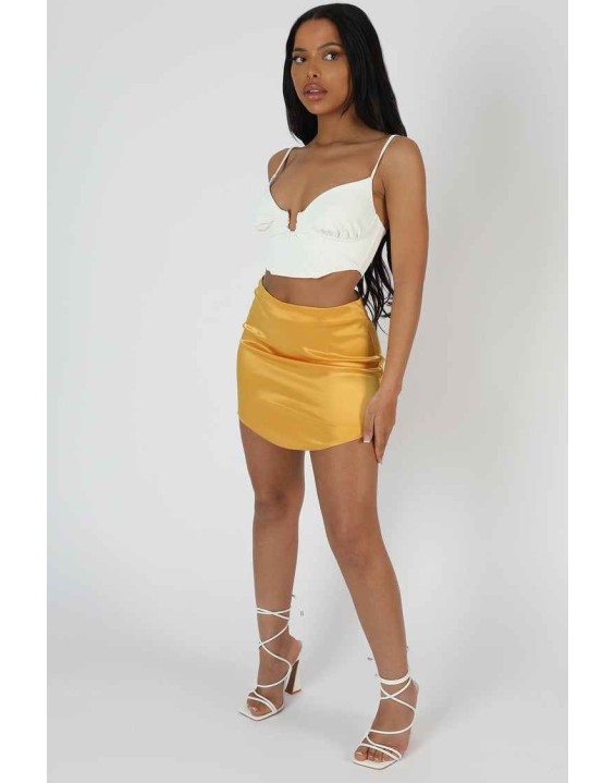 Curved Hem Skirt Mango