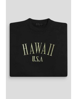 Hawaii Embroidered Sweatshirt Black